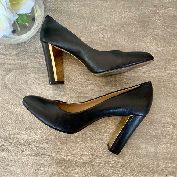 Banana Republic Shoes - Black Leather Block Heels